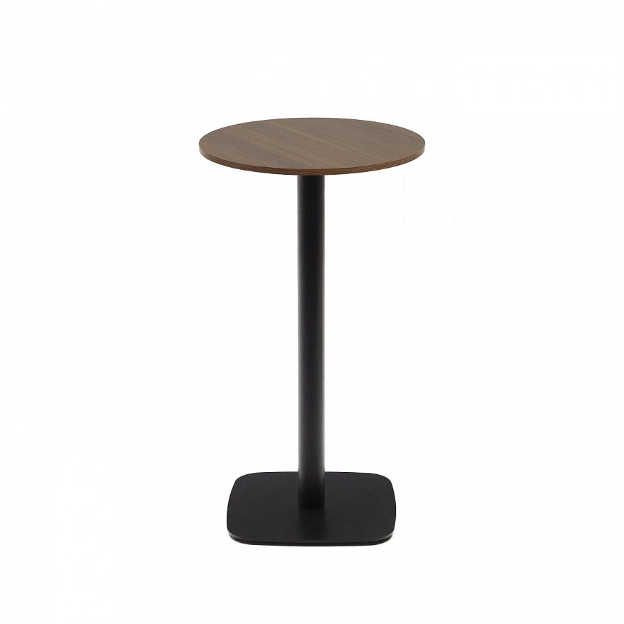 Dina Стол меламин/орех.отделка/метал Ø60x96 - фото 2