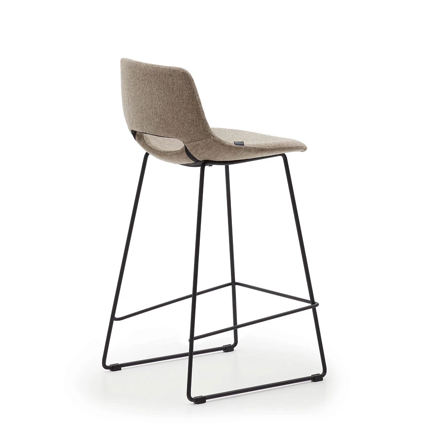 Zahara Полубарный стул коричневый с черными стальными ножками 65 см - фото 5