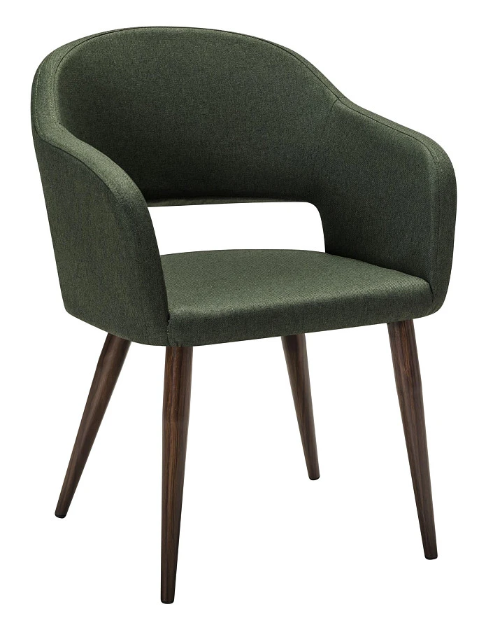 Стул Oscar тёмно-зеленый/т.орех