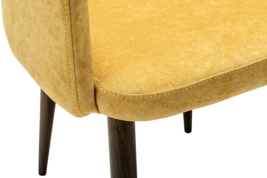 Кресло Ledger желтый/т. орех - фото 6