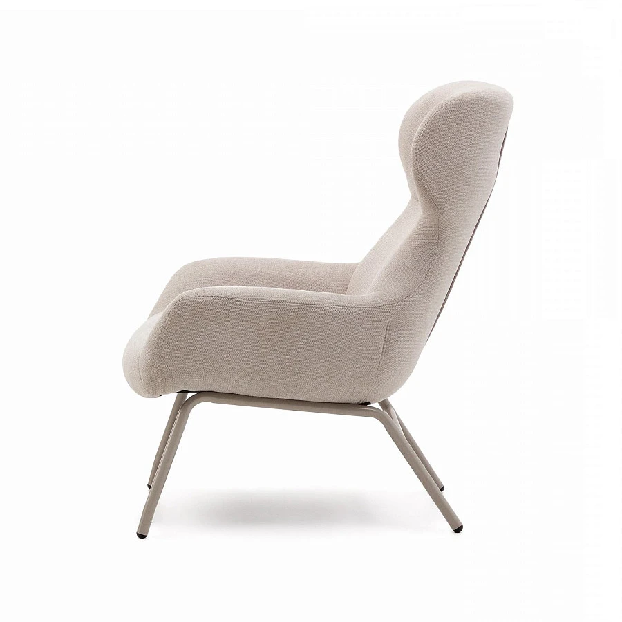 Belina Кресло из бежевой синели и бел.стали - фото 6