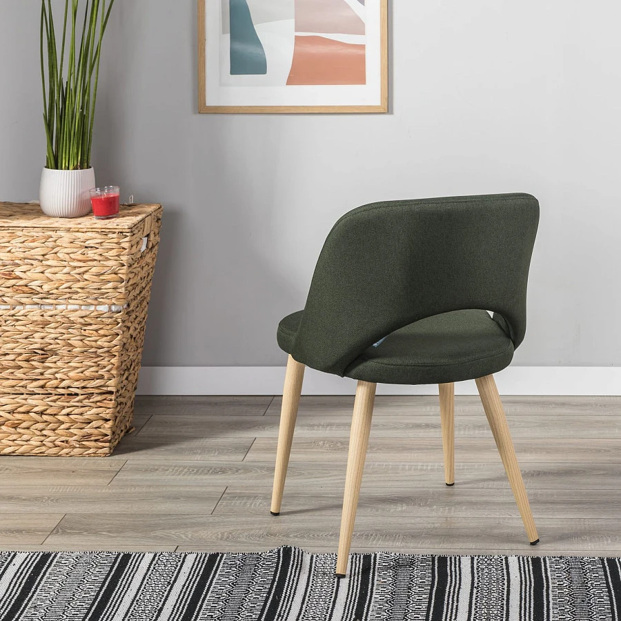 Стул Lars тёмно-зеленый/нат.дуб - фото 13