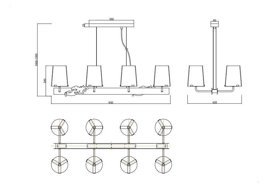 Подвесной светильник Maytoni MOD040PL-08CH - фото 2