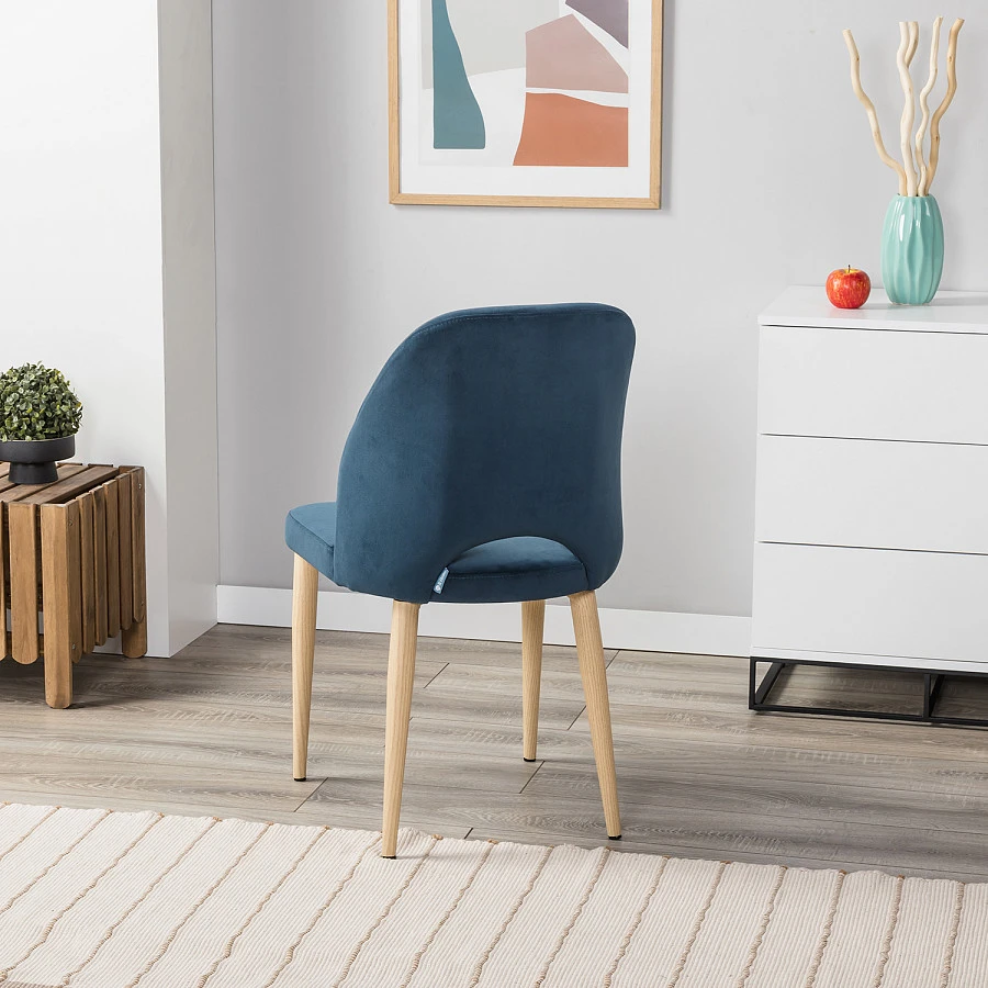 Стул Ledger Diag blue/нат.дуб - фото 10