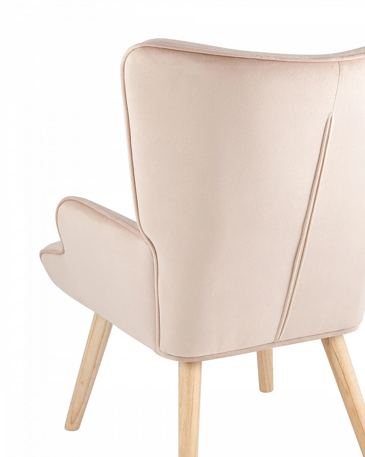 Кресло Хью велюр бежевый - фото 6