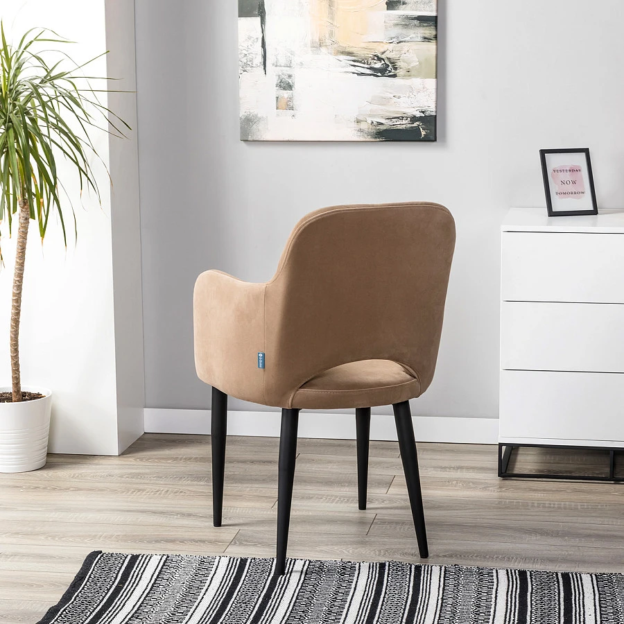 Кресло Ledger Diag beige/черный - фото 9