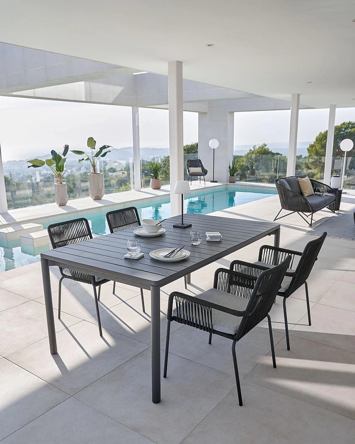 Веревочное кресло Abeli черного цвета - фото 5