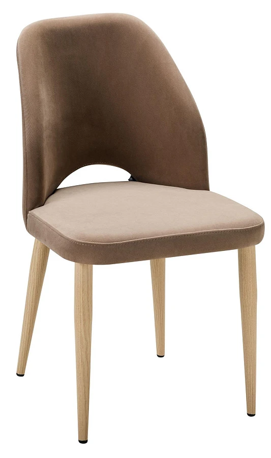 Стул Ledger Diag beige/нат.дуб