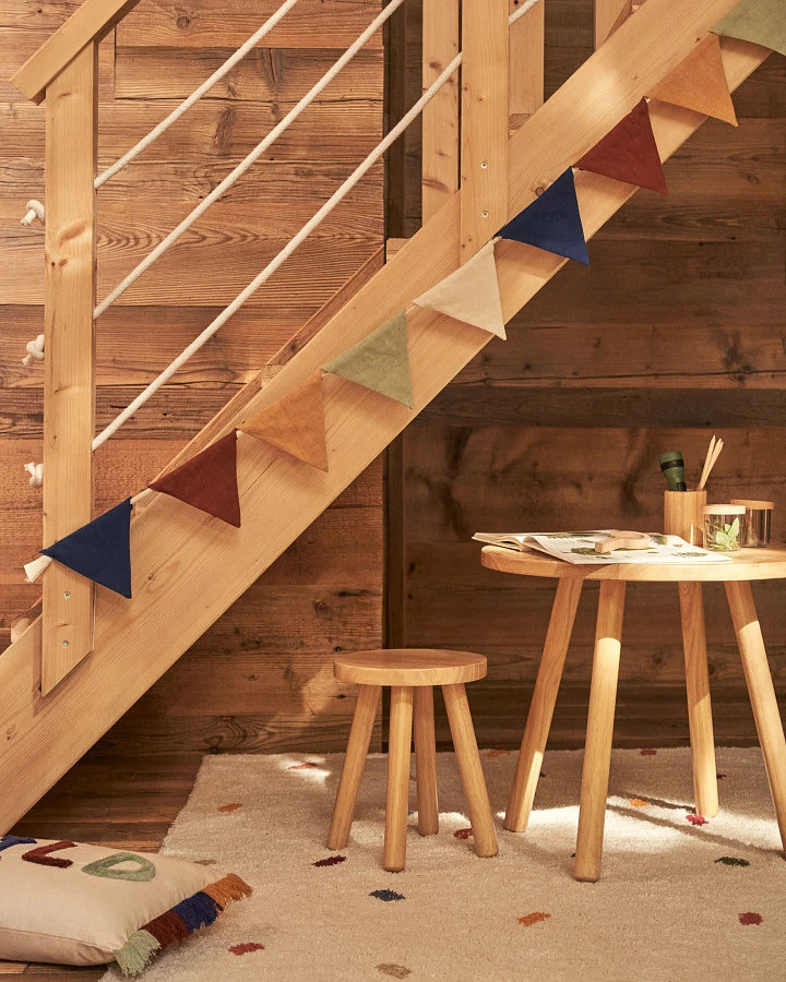 Детский табурет Dilcia из массива каучука 31 см - фото 4