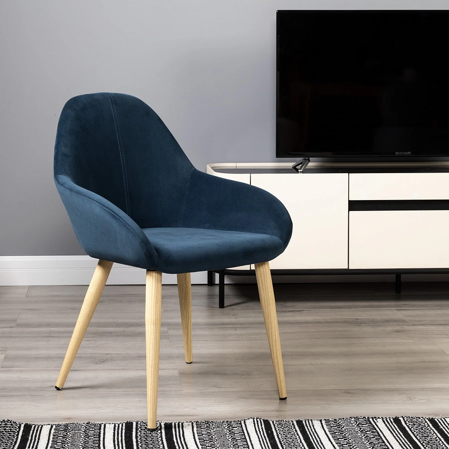 Кресло Kent Diag blue/нат.дуб - фото 10