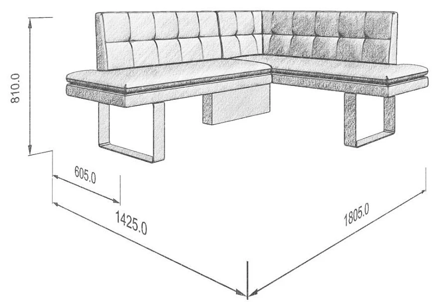 Диван кухон. Magiс 178-140 R sunny - фото 4