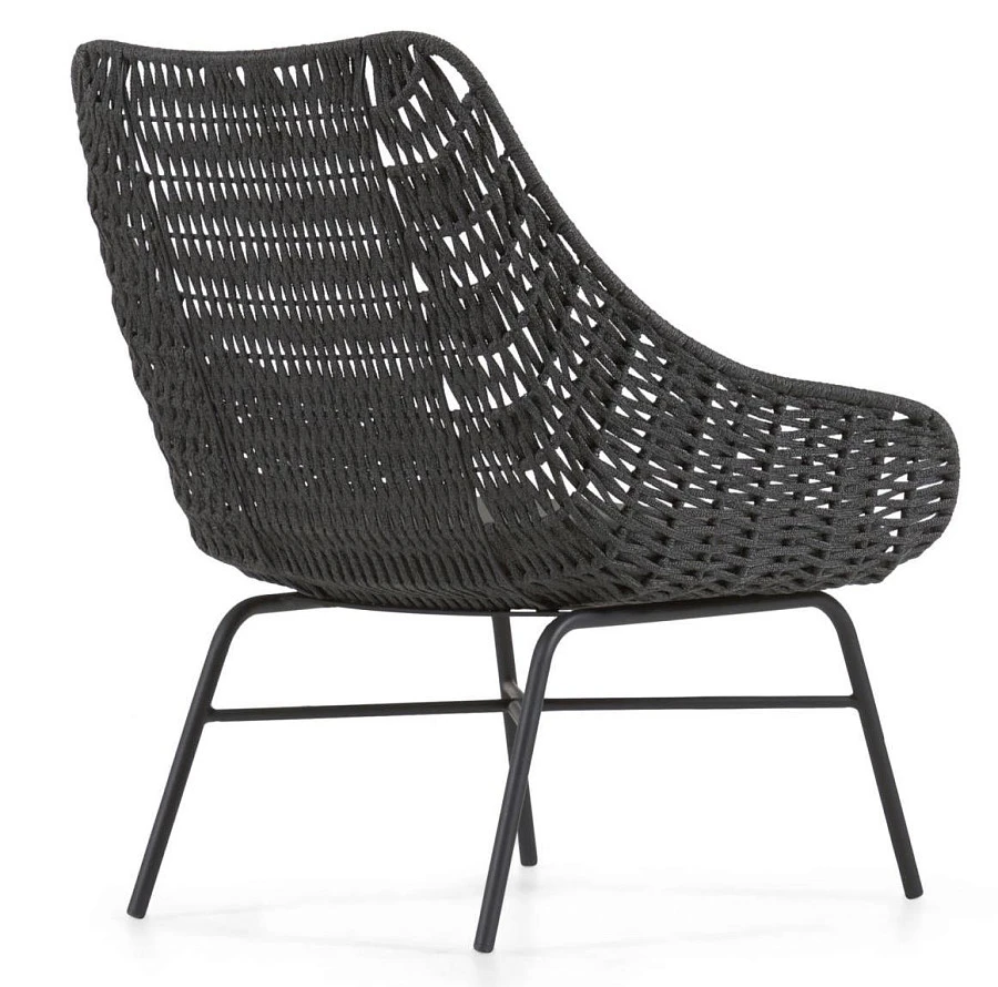 Веревочное кресло Abeli черного цвета - фото 13