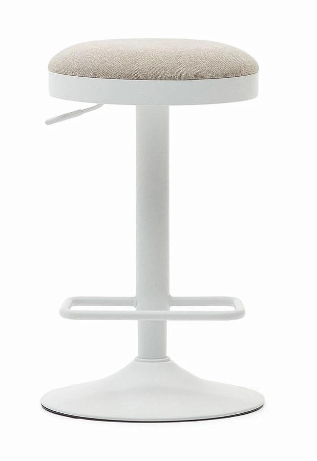 Табурет Zaib из беж.синели и бел.матовой стали - фото 5
