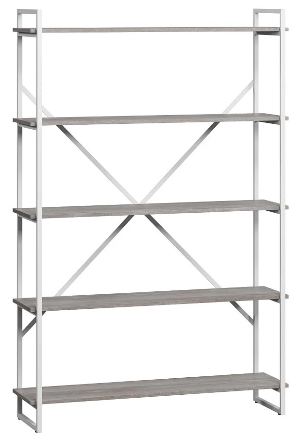 Стеллаж Мальборк 120 Смоук с белым основан.лофт