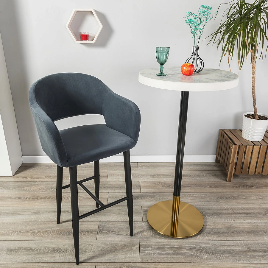 Кресло Бар.Oscar Diag grey/черный - фото 8