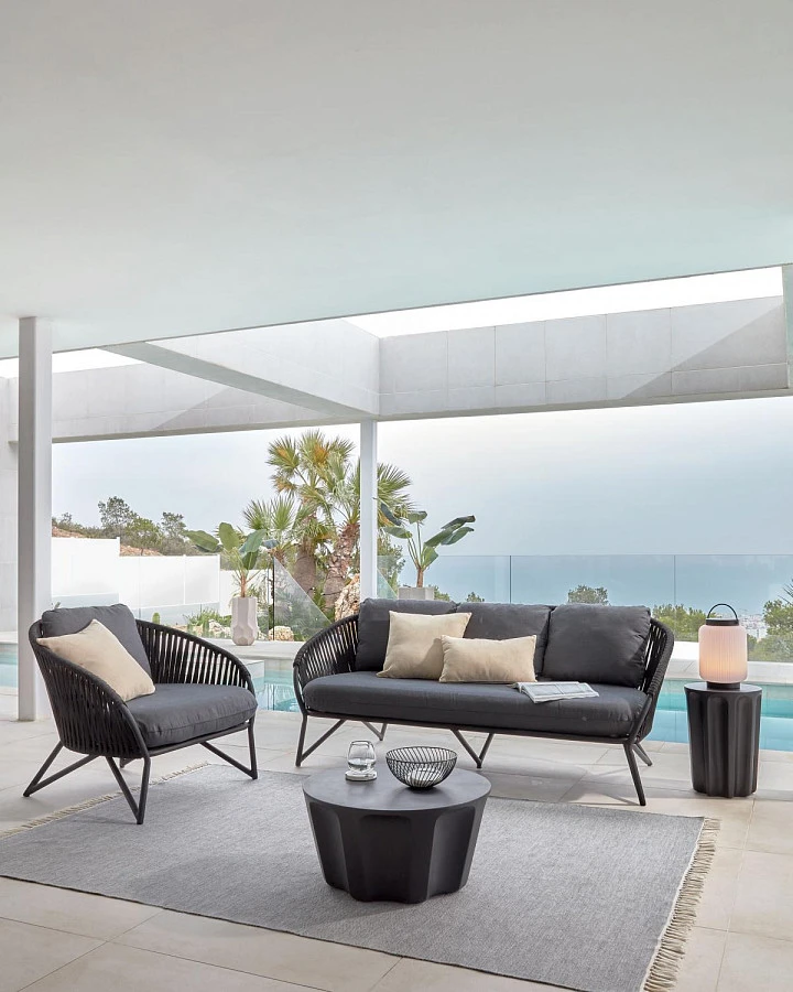 Веревочное кресло Branzie черное - фото 4