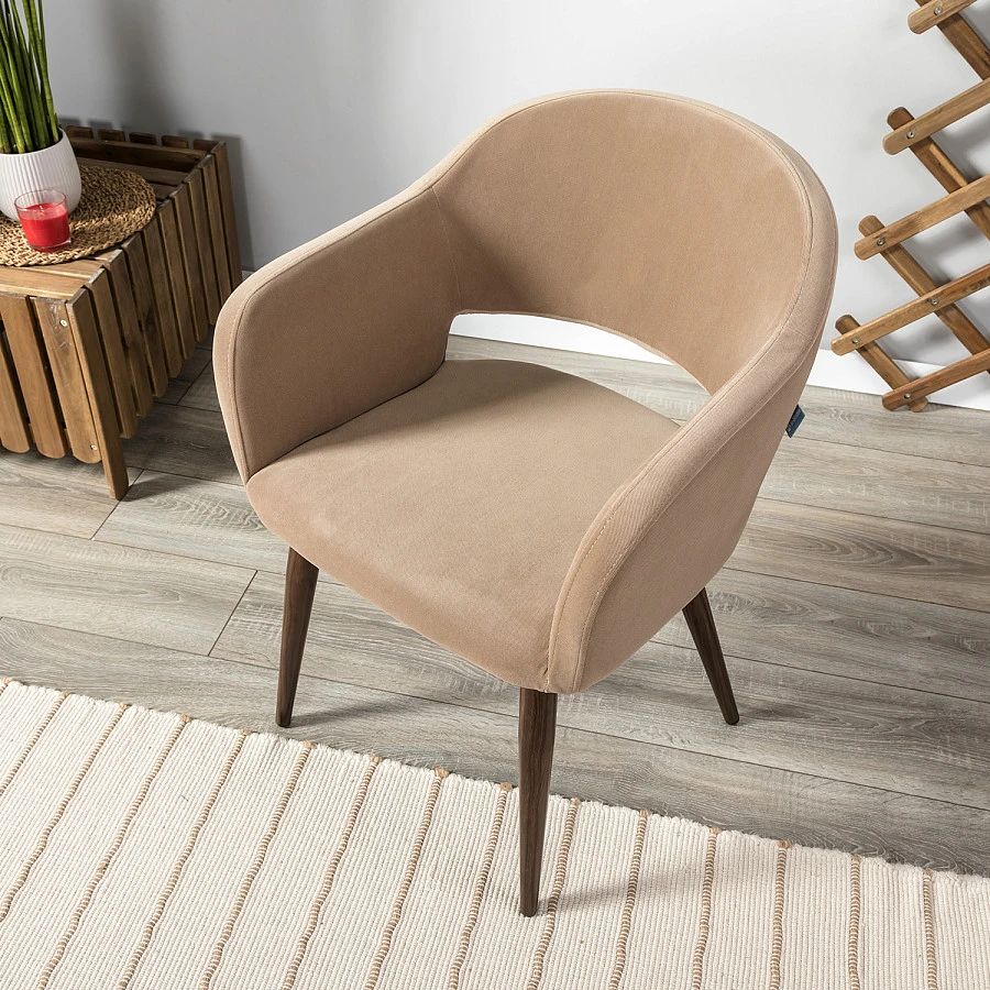 Стул Oscar Diag beige/т.орех - фото 11