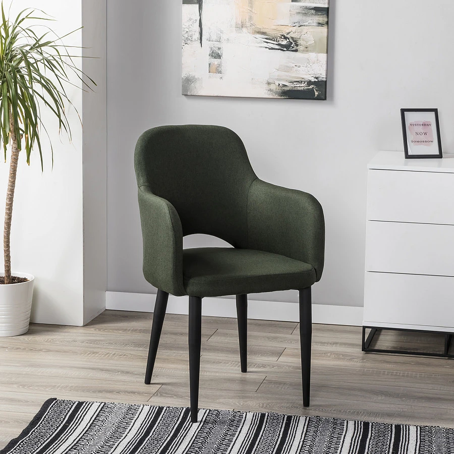 Кресло Ledger темно-зеленый/черный - фото 7