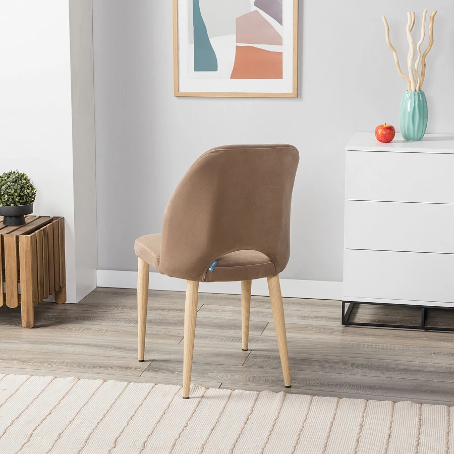 Стул Ledger Diag beige/нат.дуб - фото 10