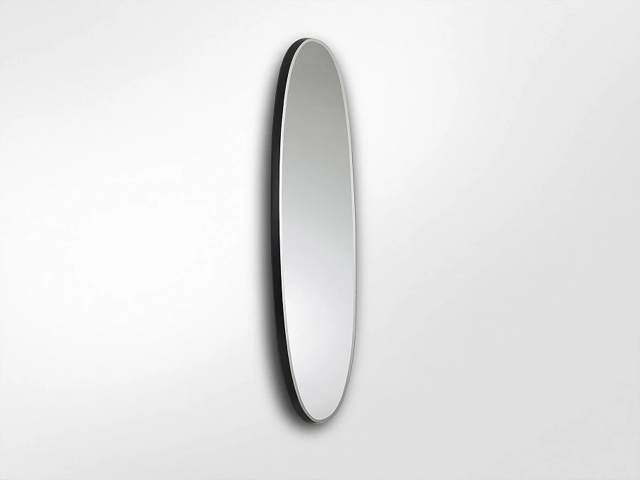 Зеркало овальное Aries 136X36 черное - фото 4