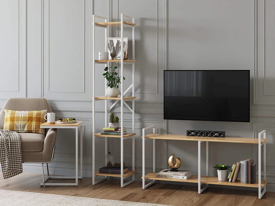 ТВ-тумба Мальборк 2 Дуб Сонома белое основ. - фото 6