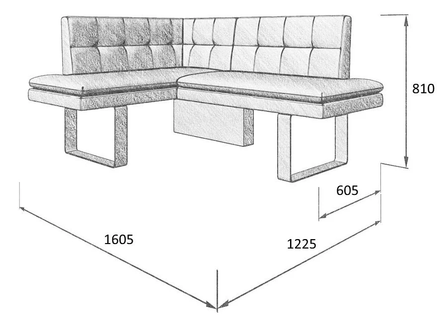 Диван кухон. Magiс 120-158 L beige 0 - фото 3