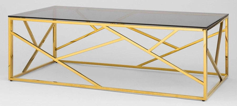 Журнальный стол АРТ ДЕКО 120*60 золотистый - фото 2