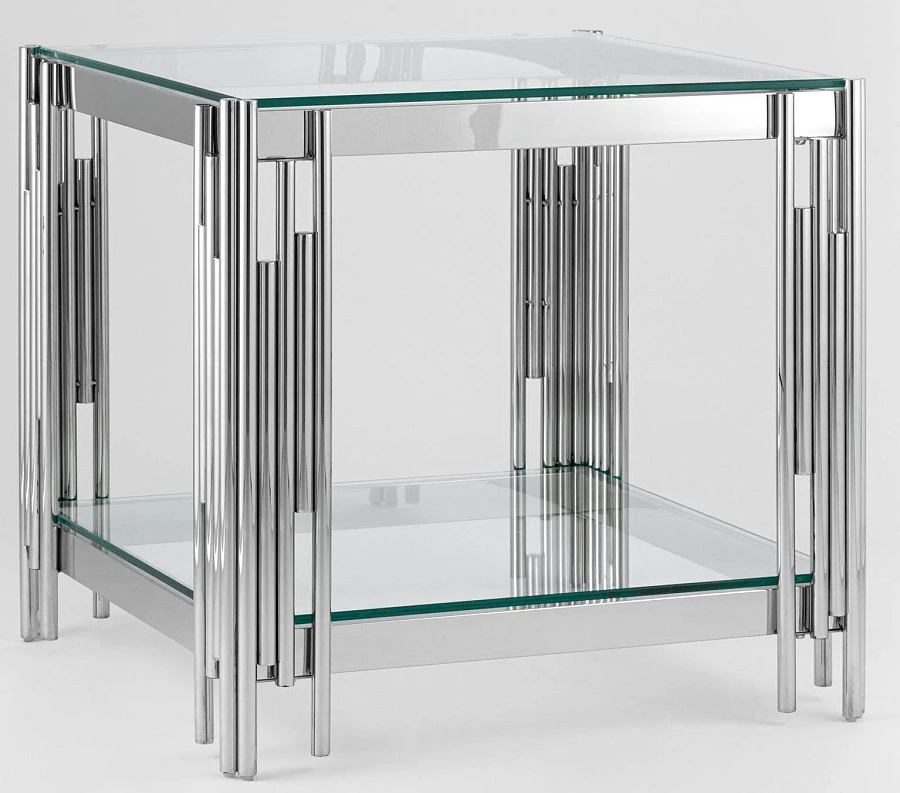 Журнальный столик 55*55 ГЭТСБИ серебро - фото 2