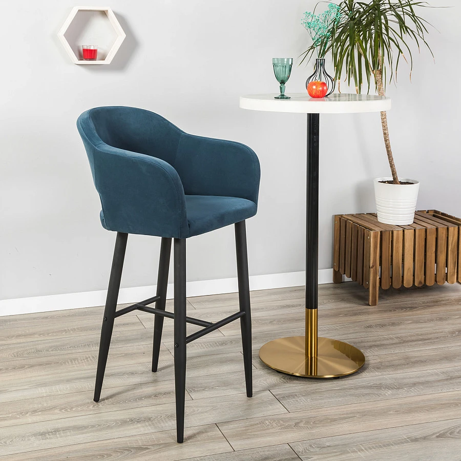 Кресло Бар.Oscar Diag blue/черный - фото 9