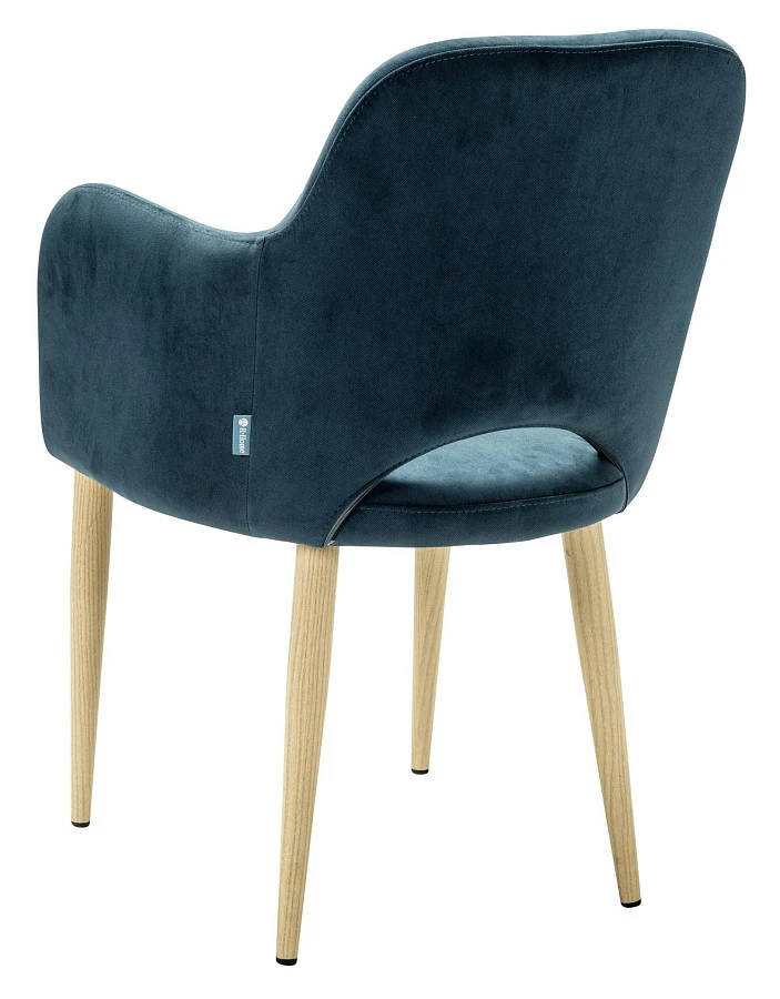 Кресло Ledger Diag blue/нат.дуб - фото 4