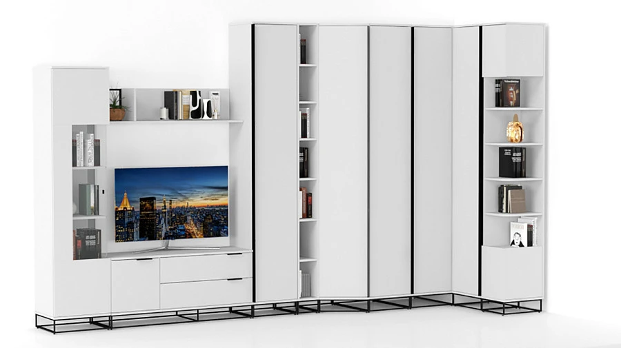 ТВ-бокс City 120 см. белый - фото 8