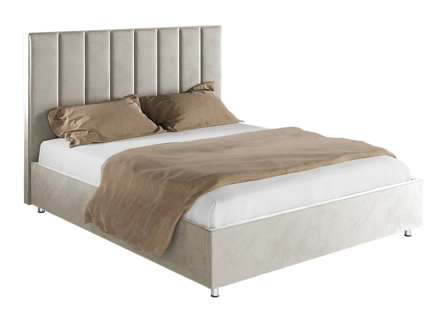 Кровать Параллель  160х200 светло-серого цвета