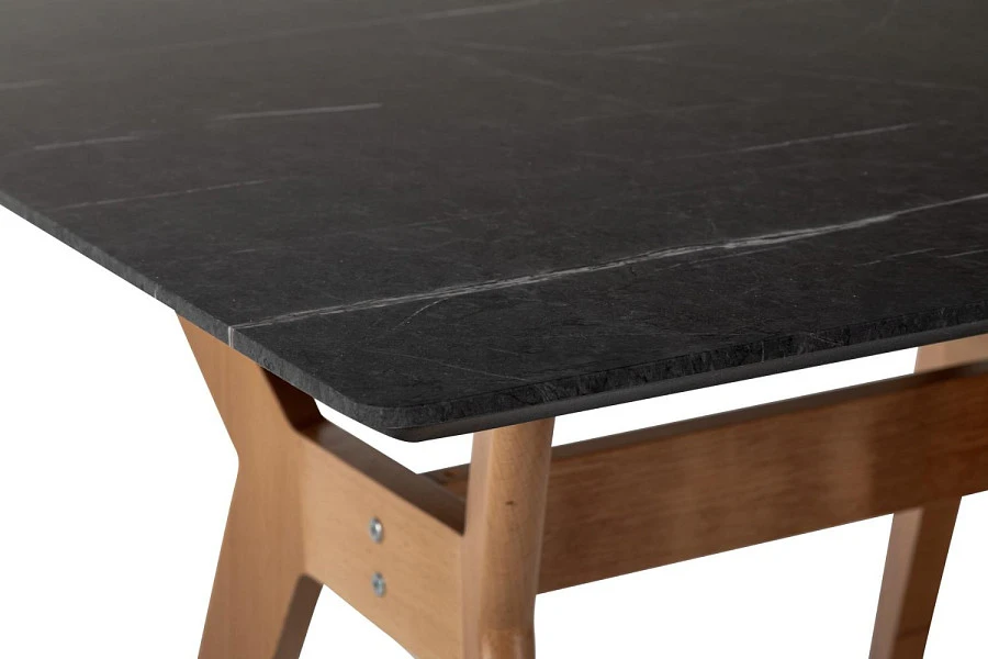 Стол Нарвик квадратный 960*960 Мрамор Графит - фото 4