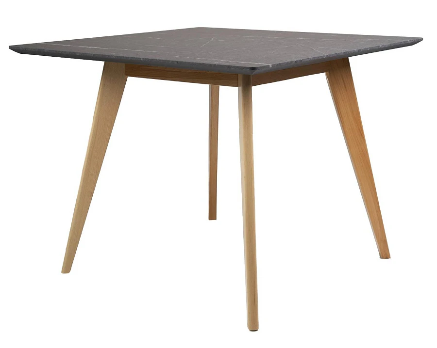 Стол Лунд квадратный 860*860 Мрамор Графит - фото 4