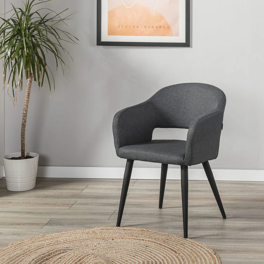 Стул Oscar тёмно-серый/черный - фото 10