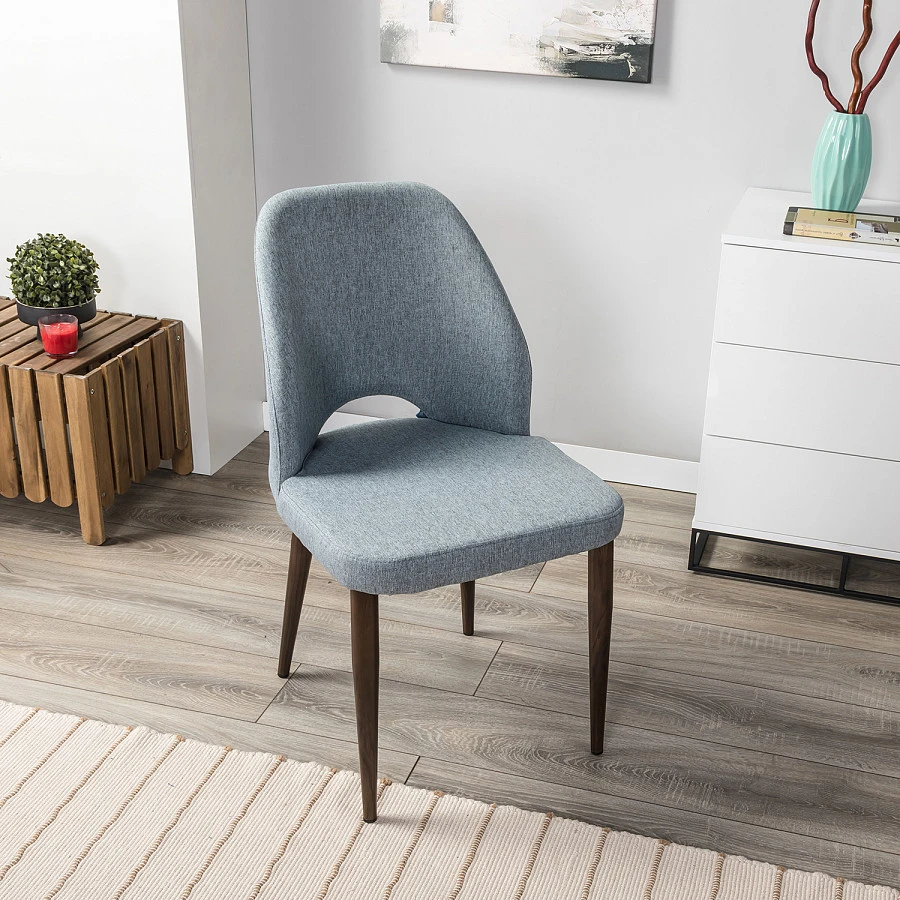 Стул Ledger св.серый/т. орех - фото 9