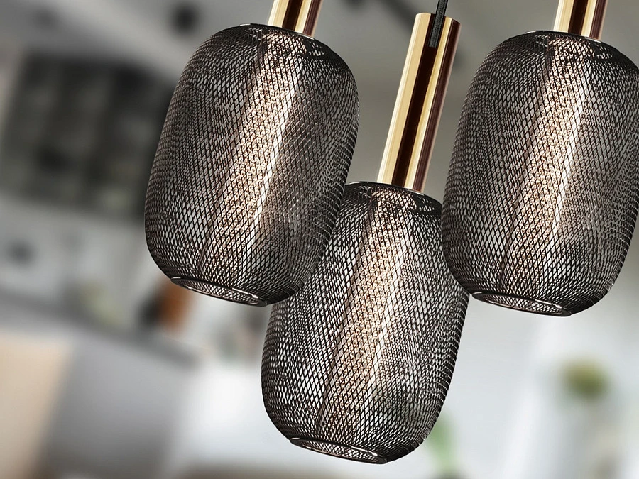 Люстра Micron 3L золотой / черный - фото 6