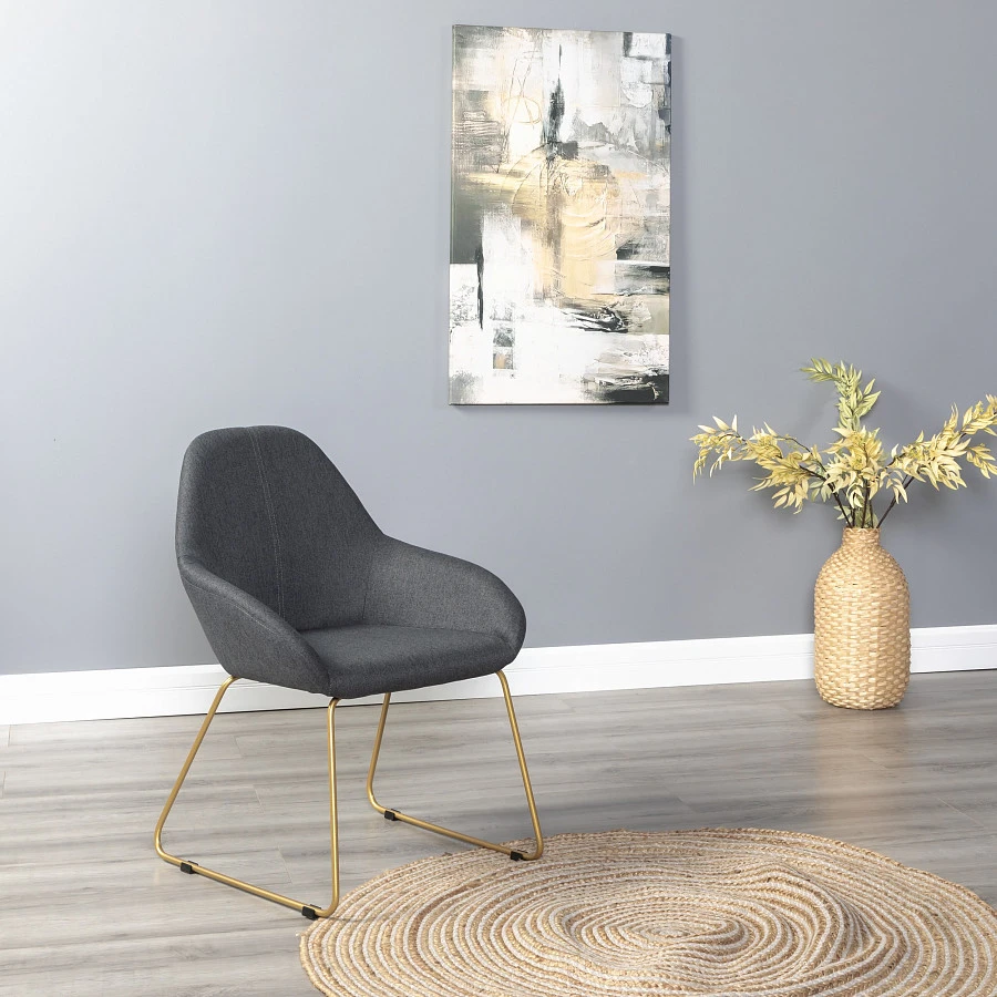 Кресло Kent тёмно-серый/Линк золото - фото 16