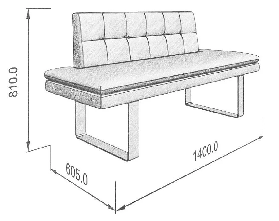 Диван кухон. Magiс 140 beige 1400*605*810 - фото 4