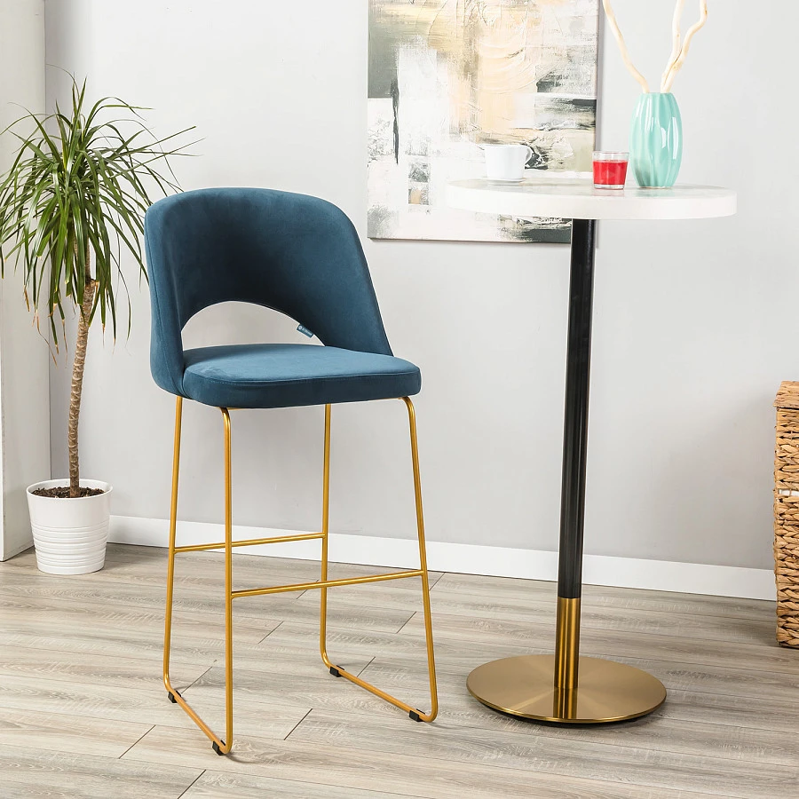 Кресло Бар. Lars Diag blue/Линк золото - фото 6