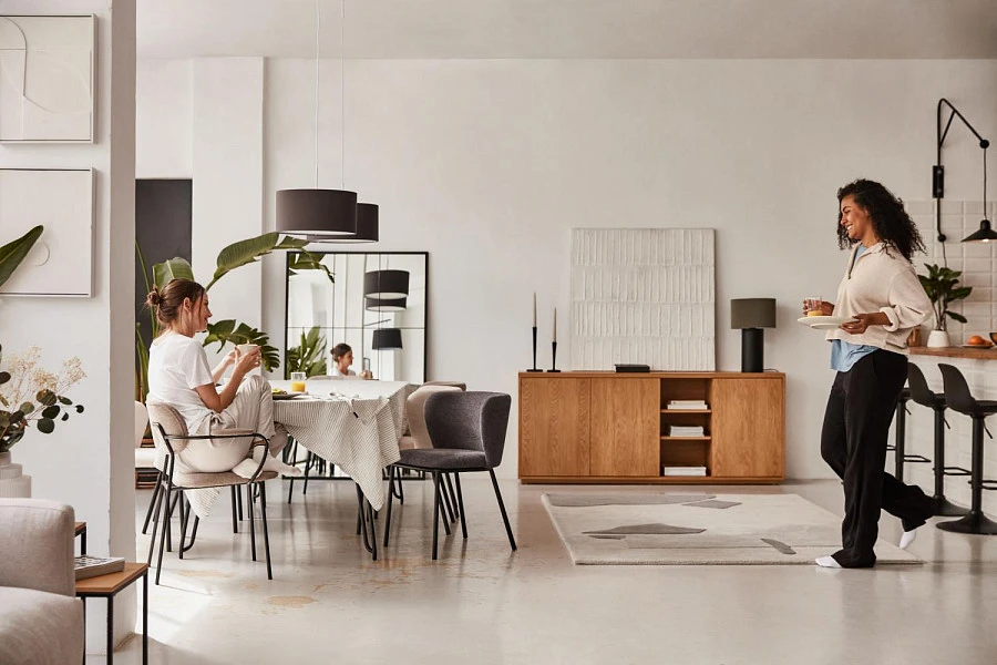 Набор из 2 столов Yoana  шпон/металл - фото 2