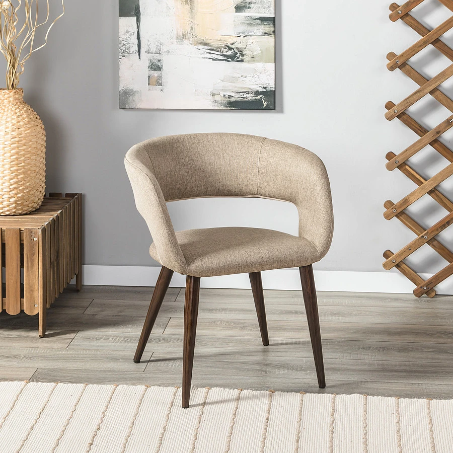 Стул Hugs beige/т.орех - фото 8