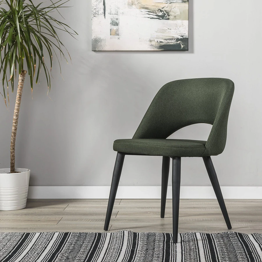 Стул Lars тёмно-зелёный/черный - фото 10