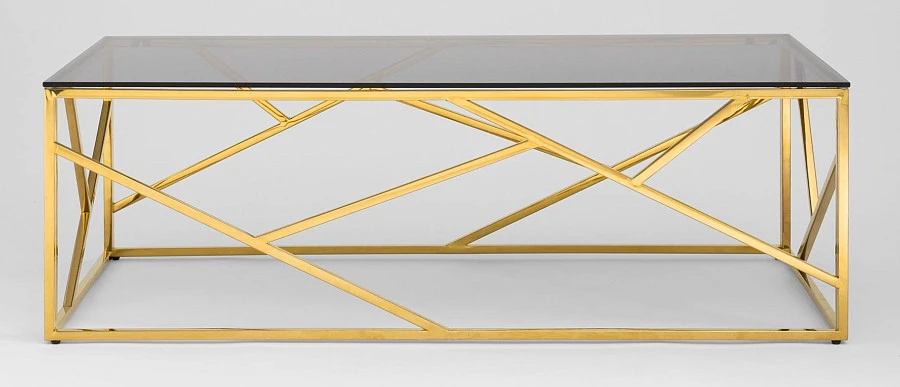 Журнальный стол АРТ ДЕКО 120*60 золотистый - фото 3