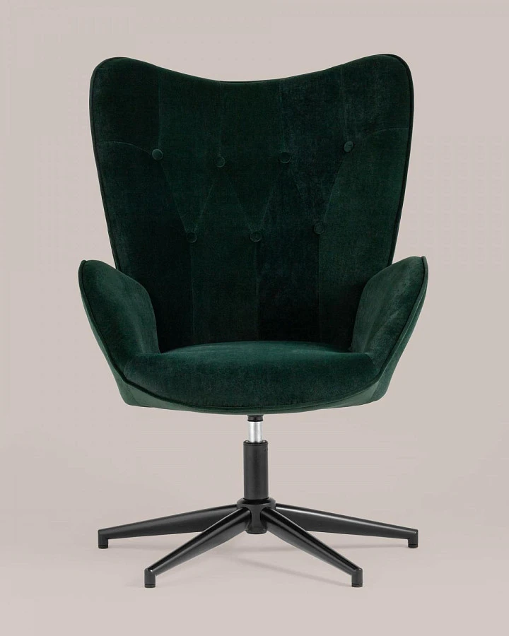 Кресло Филадельфия велюр изумрудный ножка черная - фото 4