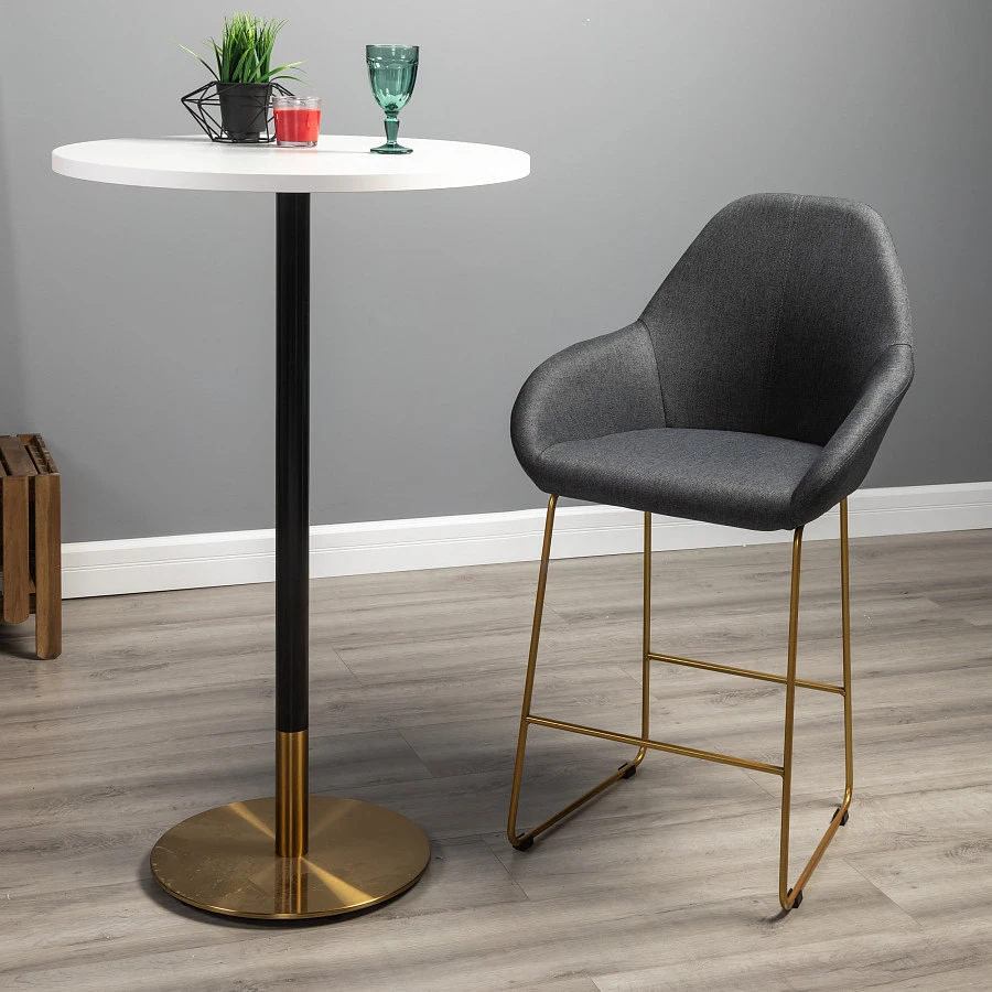 Кресло полубар Kent тёмно-серый/Линк золото - фото 9