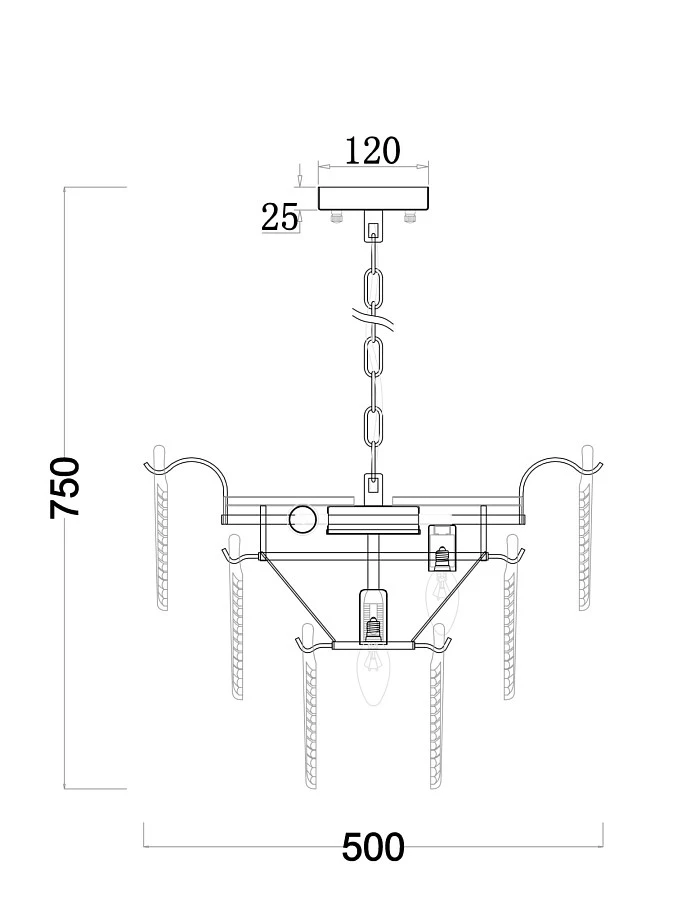 Люстра Freya FR5143PL-07G - фото 9