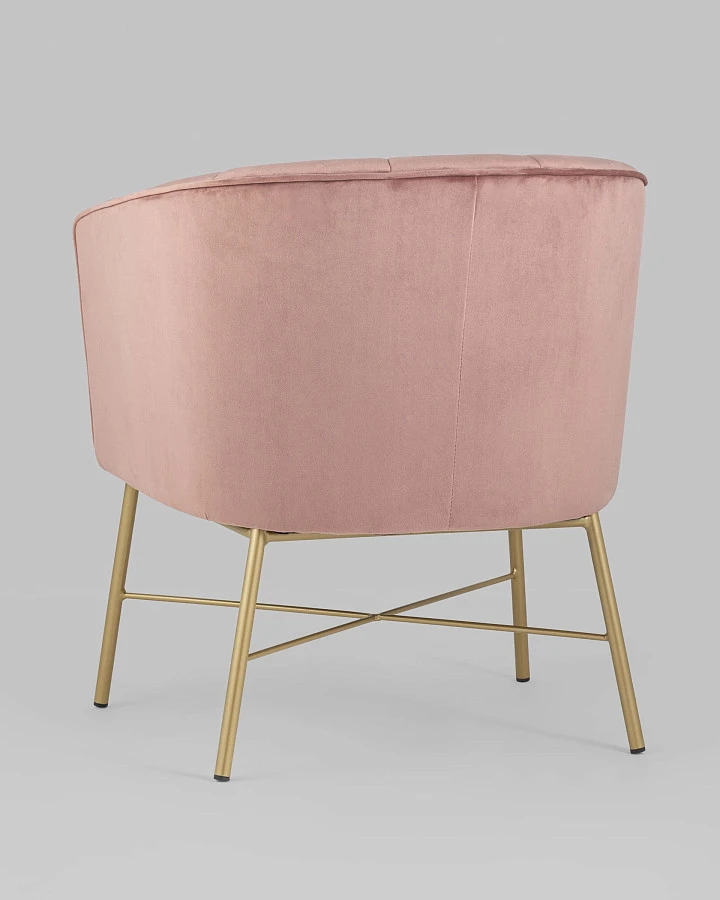 Кресло Шале велюр розовый - фото 6