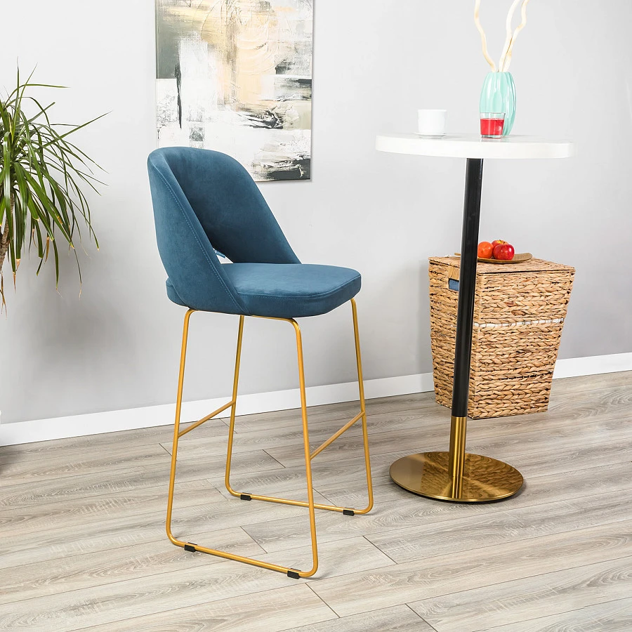Кресло Бар. Lars Diag blue/Линк золото - фото 8