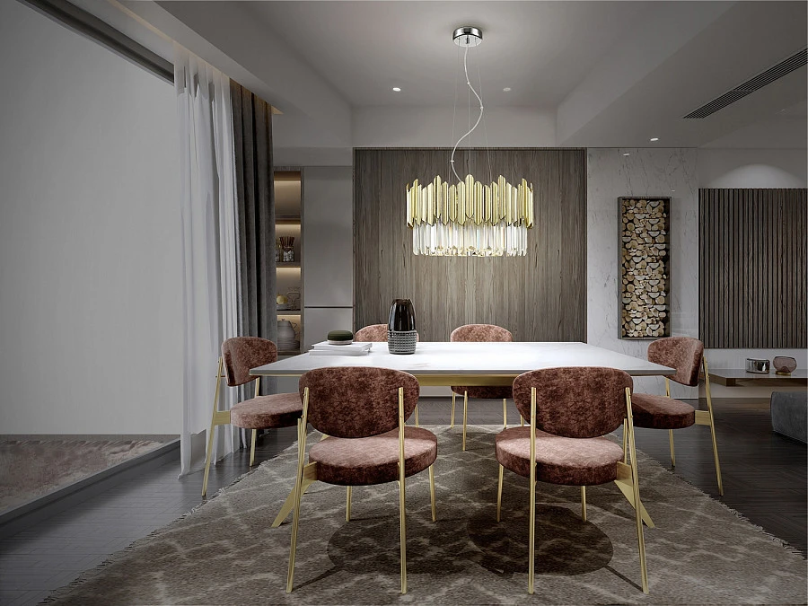 Люстра Tiara 6L хром-золотой - фото 7